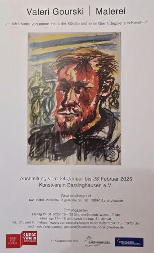 Das Foto zeigt das Ausstellungplakat zur Gourski-Ausstellung des Kunstvereins Barsinghausen